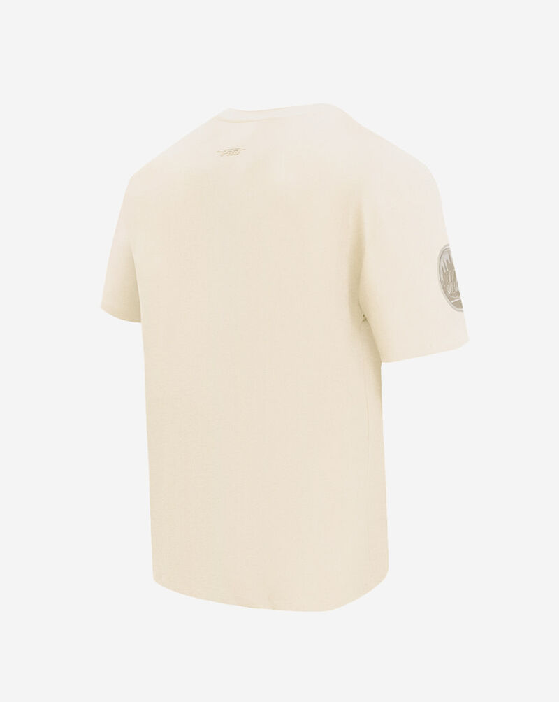 PRO STANDARD New York Mets Neutral Drop Shoulder Tee LNM1311662-EGG cream 3