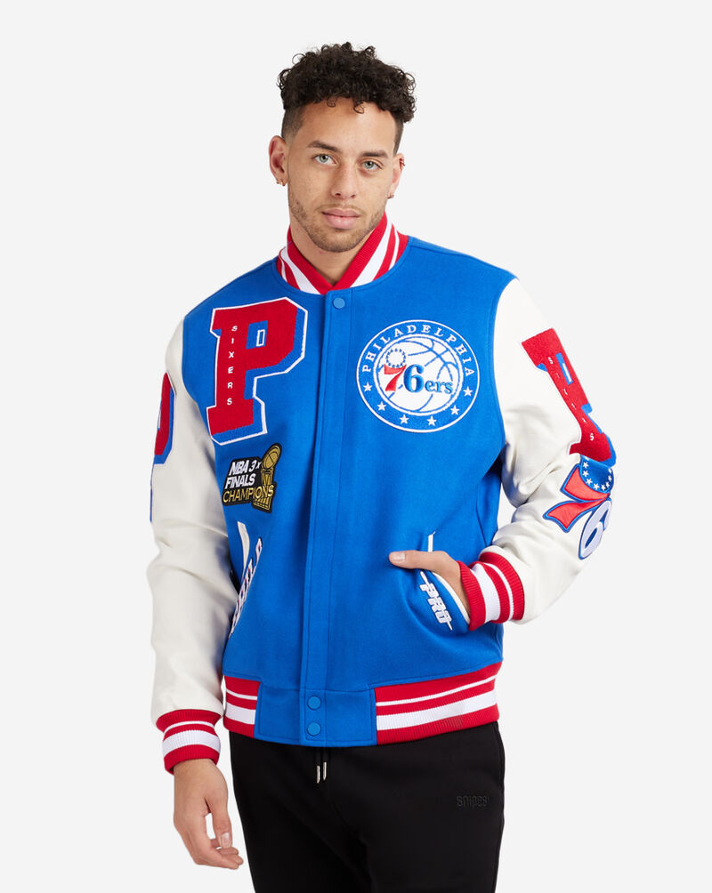 Pro Standard Philadelphia 76ers Logo Varsity Jacket BP7654216-RYR Blue 1