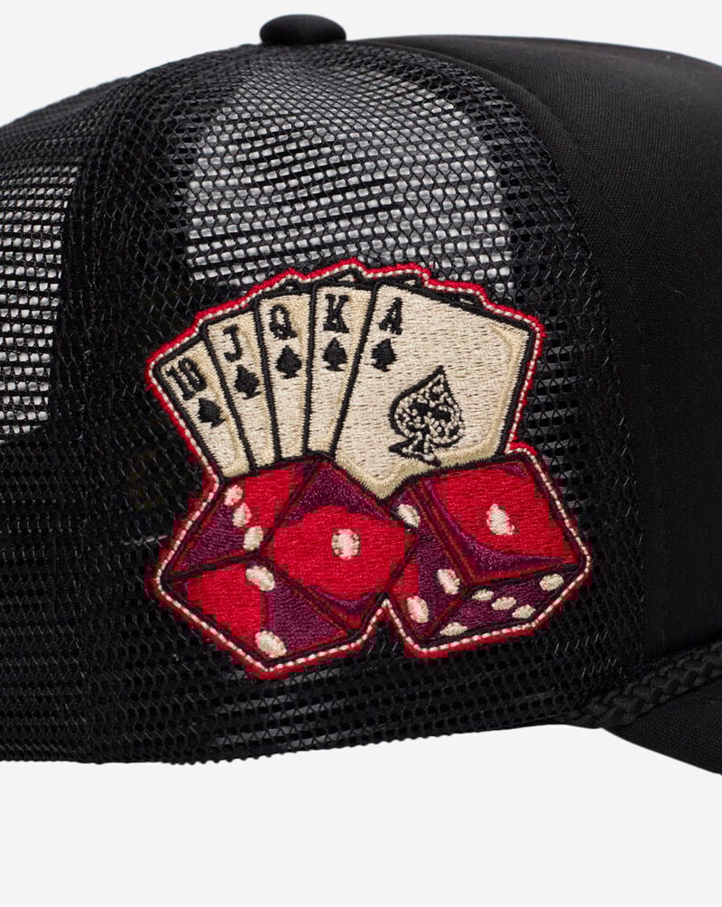 Field Grade Bad Luck Casino Foam Meshback Trucker 1005163 Black 2
