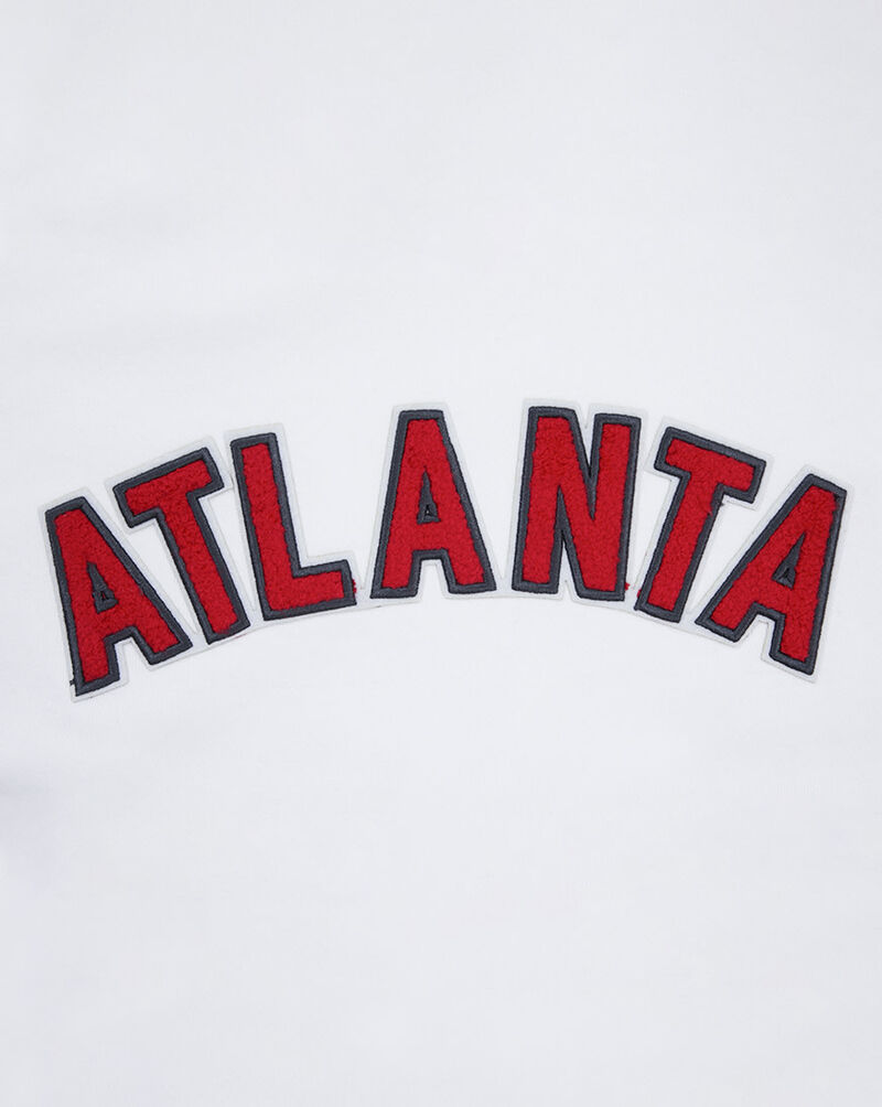 PRO STANDARD Atlanta Braves Classic Fleece Hoodie Dress LABB34346-WHT White 4
