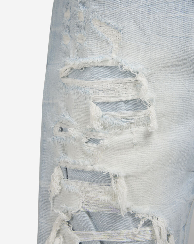 Smoke Rise Distressed Rip and Repair Denim Short JS21121SNZ-BLU Blue 3