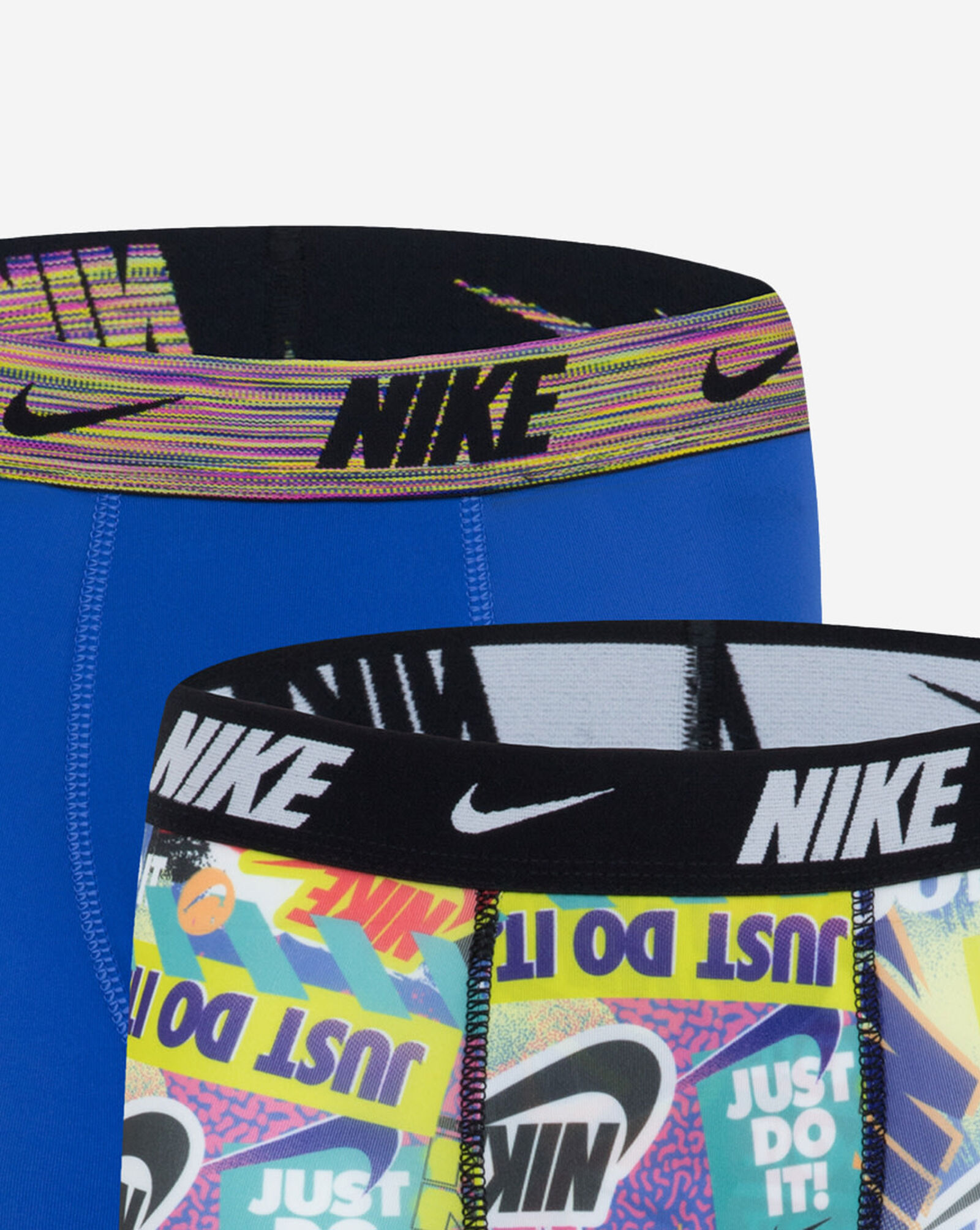 Shop Nike Big Kids' 2PK Printed Long Boxer Briefs 9N1222-U89 blue ...
