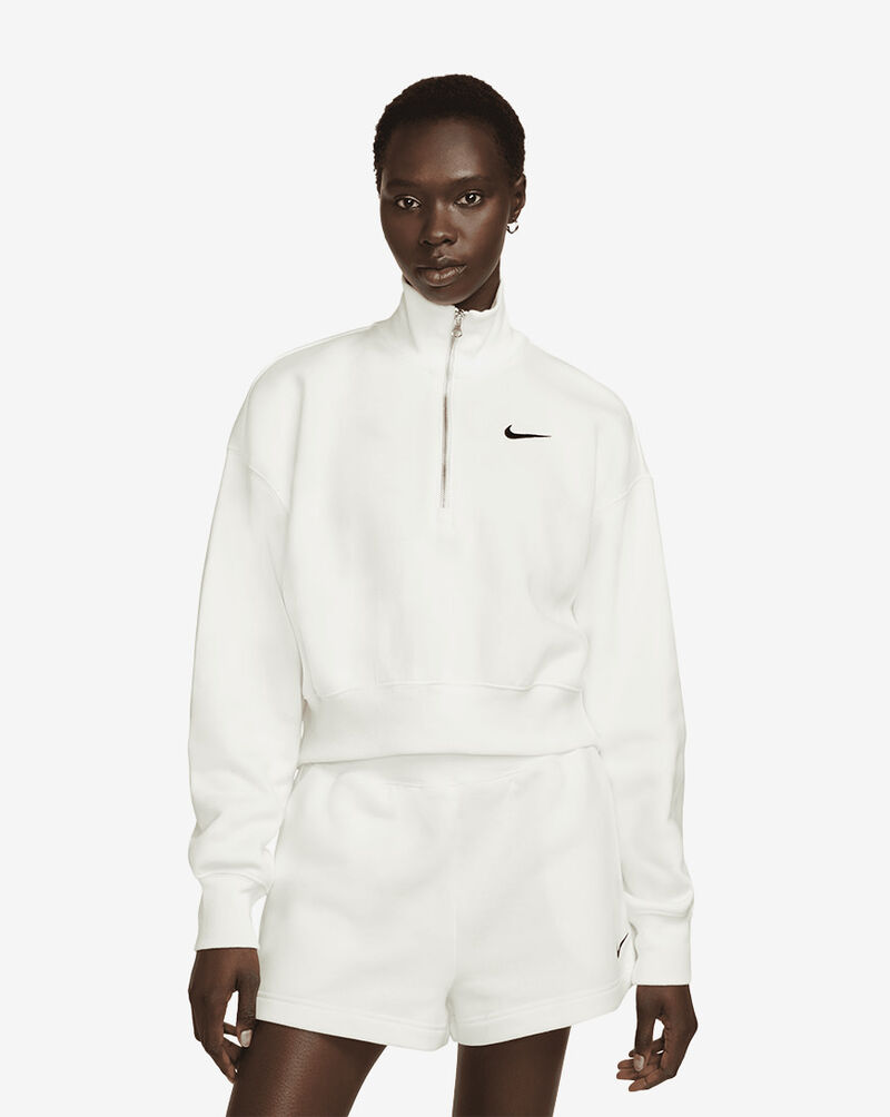 Nike NSW Phoenix Fleece 1/4-Zip Cropped Sweatshirt DQ5767-133 White 1
