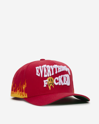 Everything Is F Flame Twill Trucker
