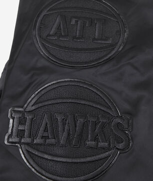 Atlanta Hawks Triple Black Satin Jacket