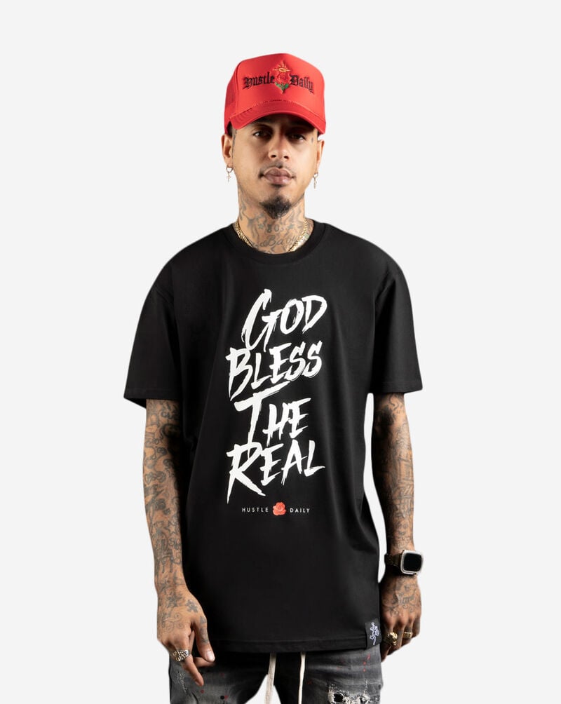Hasta Muerte God Bless The Real Tee HM-GODBLESSTHEREAL-TEE-BLK Black 1