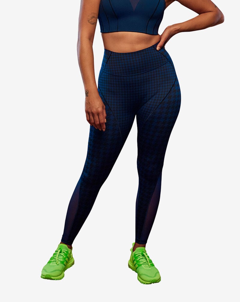 Shop adidas IVY PARK Allover Print Sheer Tights HN1570 blue