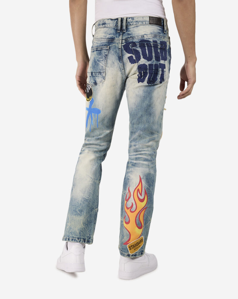 Decibel Multi-Patch Jeans JP24126SNZ-BLU Blue 2