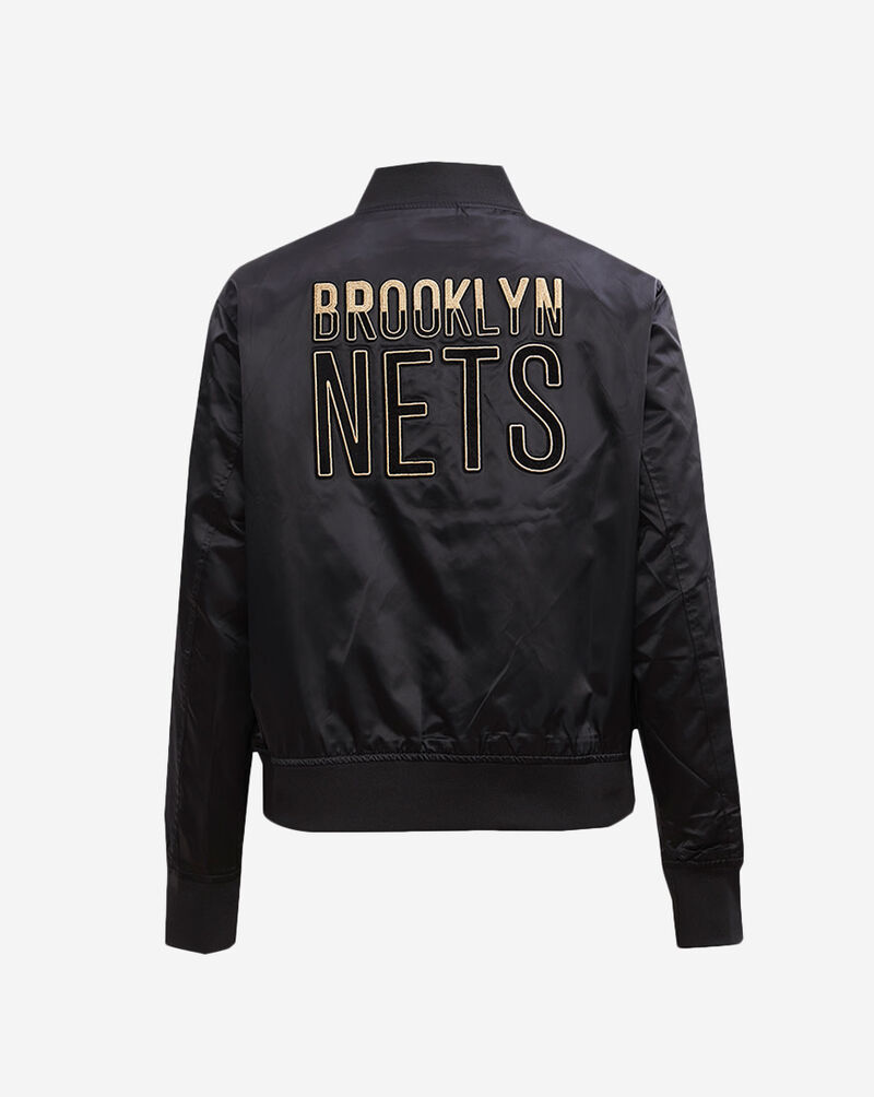 PRO STANDARD Brooklyn Nets Holiday Glam Satin Jacket BBNU59337-BLK Black 3