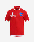 PRO STANDARD Philadelphia Phillies Bryce Harper #3 Short Sleeve Classic Warm Up Jacket  LPH1315410-RED Red 1