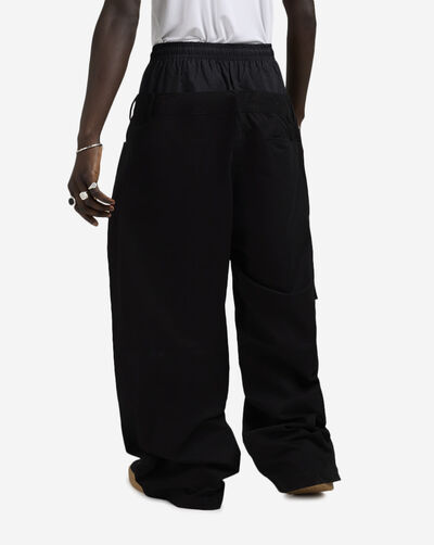 Inner Boxer Layer Wide Leg Twill Pants