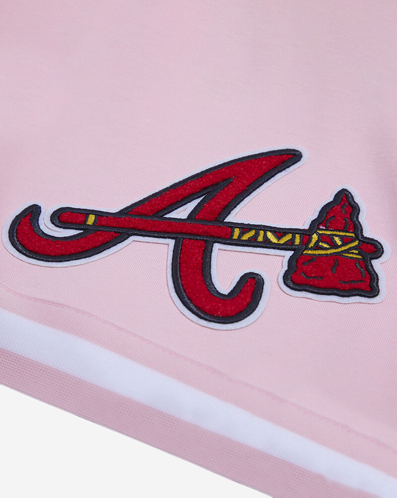 PRO STANDARD Atlanta Braves Classic Chenille Double Knit Short LAB331547-PNK Pink 2