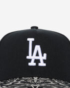 Mitchell  Ness Los Angeles Dodgers Pro Pinch Tribal Shine Snapback Hat HP20522-LADBKSV Black 2