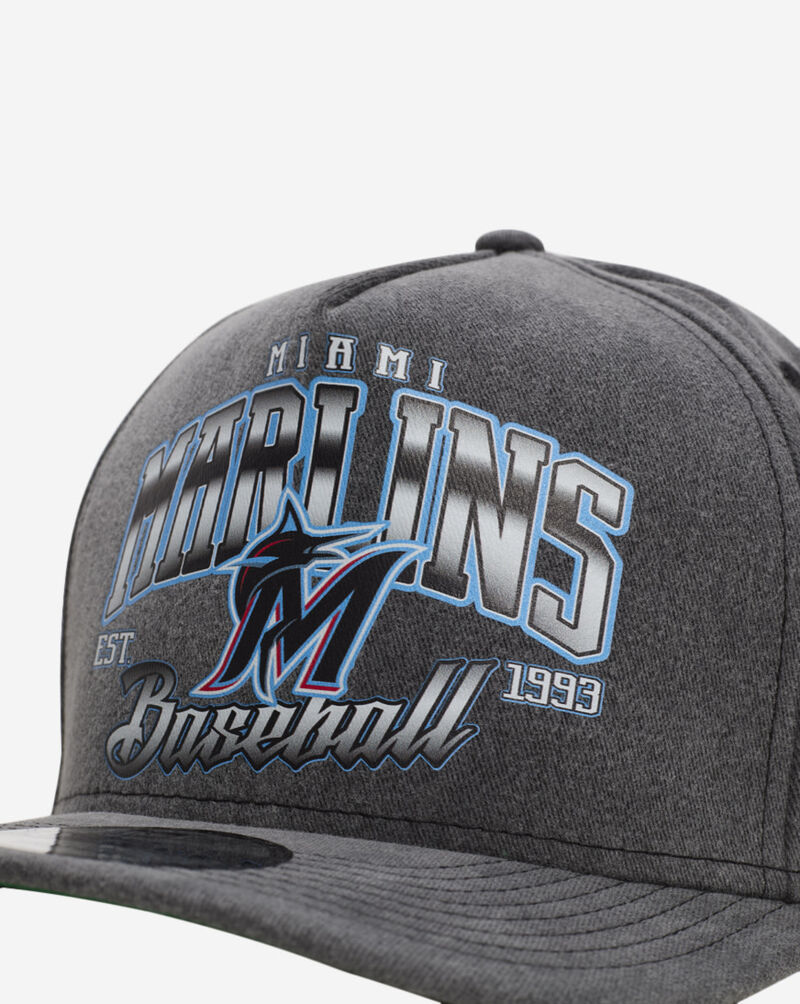 New Era 9Fifty Miami Marlins Washed A-Frame Snapback Hat 60624365 Grey 2