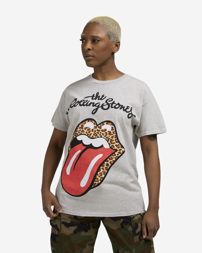 Rolling Stones Tongue Leopard Lips Tee