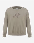 PRO STANDARD Big Boys' Atlanta Braves Neutral Fleece Crewneck LABB5315036-TAU Beige 1