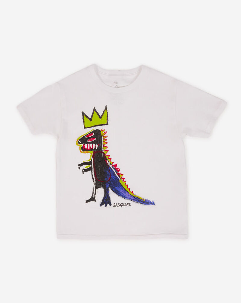Graphic Tees Grade School Dino Basquiat Tee JMYS2019-WHT White 1