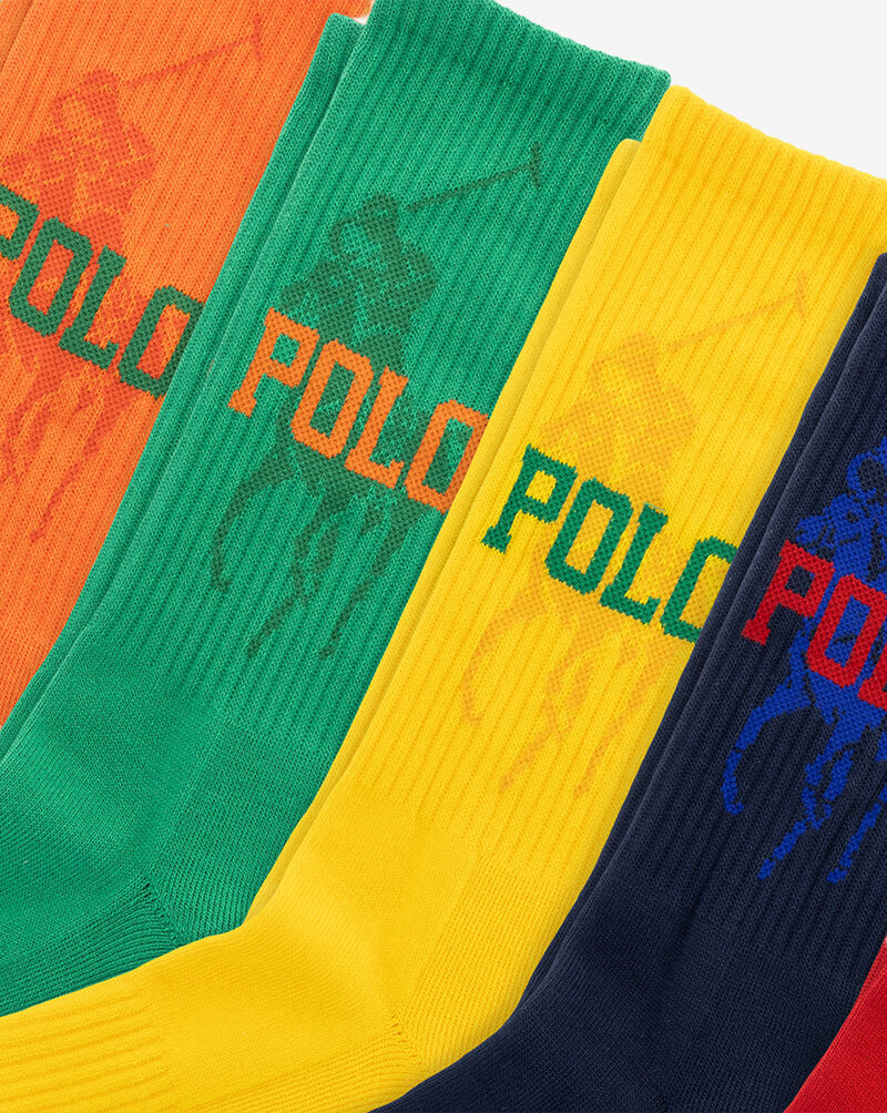 Polo Ralph Lauren Big Pony 6Pk Crew Socks (L) 821663PK3-993 Multi 2