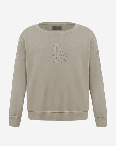 Big Boys' Los Angeles Dodgers Neutral Fleece Crewneck