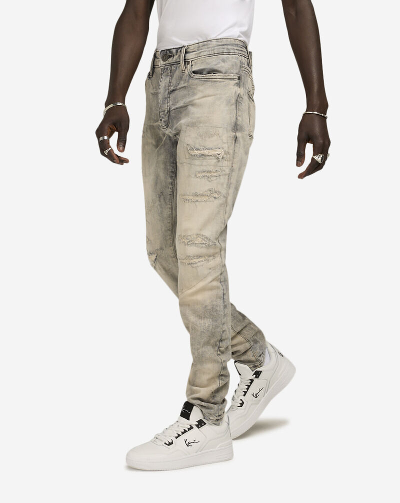 Jordan Craig Rip and Repair Straight Jeans JS1218-BON White 1