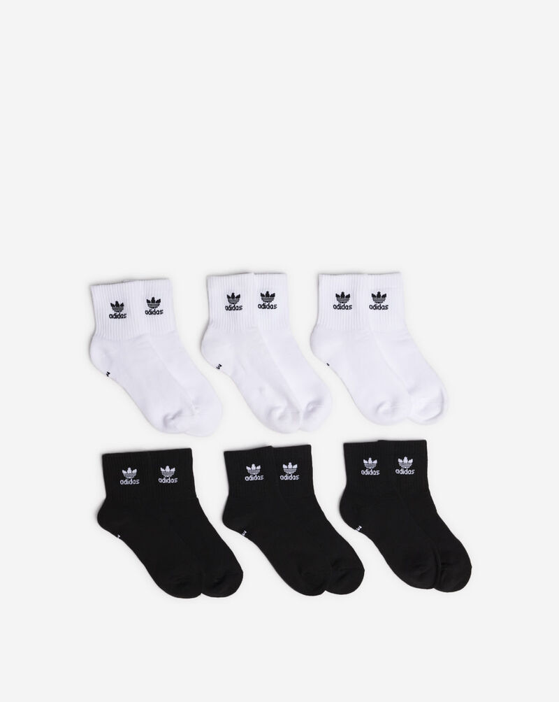 adidas Originals Trefoil 6PK Quarter Socks BH6436B Black 1