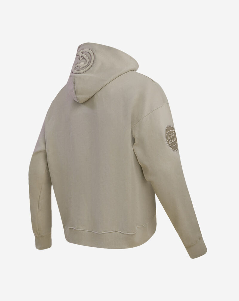 PRO STANDARD Atlanta Hawks Neutral Drop Shoulder Fleece Pull Over Hoodie BAH558168-TAU Beige 3