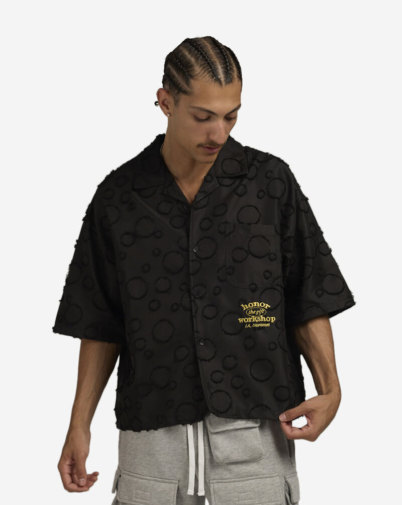Honor The Gift Polka Dot Camp Shirt HTG250330-BLK Black 1