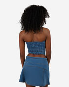 Faux Denim Knit Corset