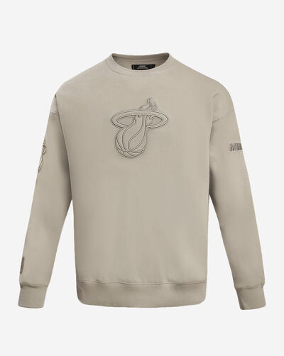 Miami Heat Neutral Drop Shoulder Fleece Crewneck