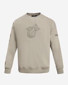 PRO STANDARD Miami Heat Neutral Drop Shoulder Fleece Crewneck BMH558735-TAU Beige 1