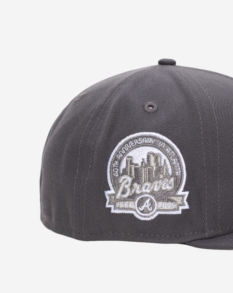 New Era 59Fifty Atlanta Braves Dark Graphite Fitted Hat 70886111 Grey 2