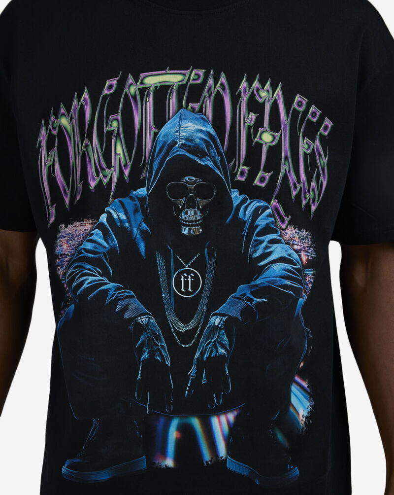 Forgotten Faces Neo Hooded Skull Tee FOFUS142-00007 Black 3