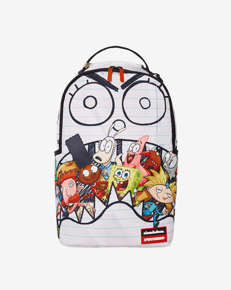 Sprayground Sponge DoodleBob Eat Ur Friends Backpack B3653 White 1