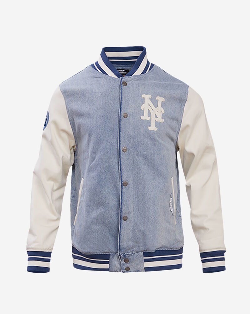 PRO STANDARD New York Mets Varsity Blues Denim Varsity Jacket LNM639123-DLN Blue 1