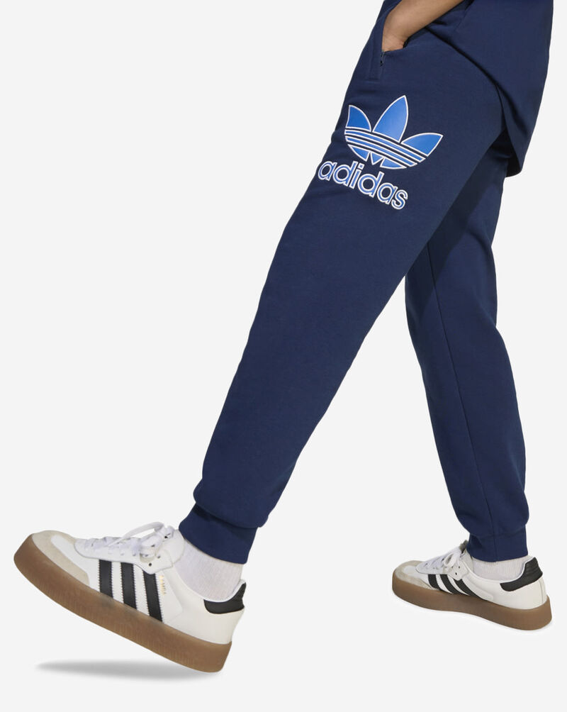 adidas Kids' Big Logo Execution Oversized Sweat Joggers JV8577 Blue 3