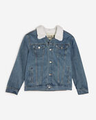 Grade School Silver Tab Sherpa Trucker Jacket