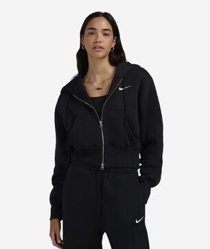 NSW Fleece Loose Full-Zip Cropped Hoodie