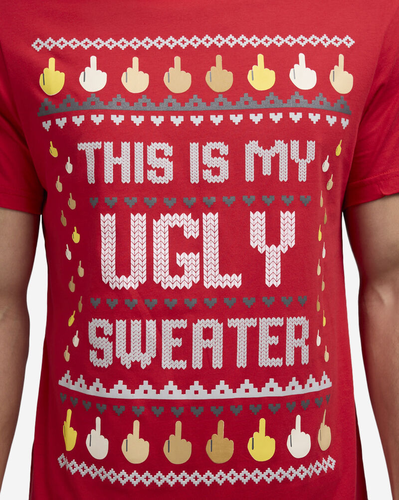 Mister Tee Ugly Sweater Border Tee MTUS263-USRED Red 3