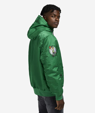 Alpha Industries Historic L-2B Boston Celtics Hooded Bomber Jacket