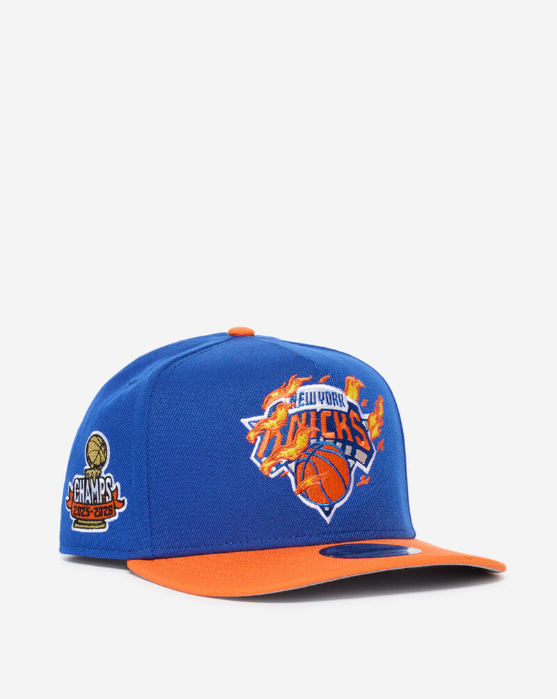New Era 9Fifty New York Knicks Flame A-Frame Snapback Hat 71099375 Blue 1