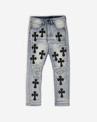 Kids' (8-20) Cross-Embellished Denim Jeans