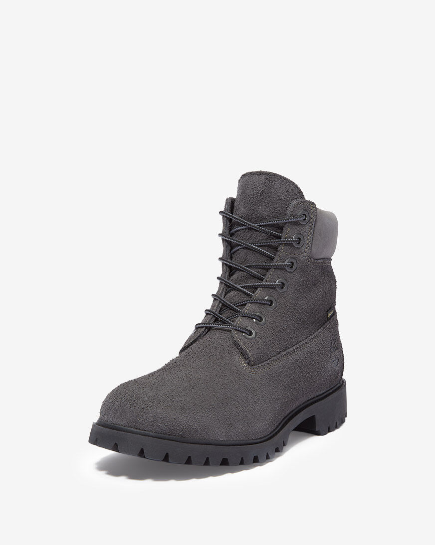 Shop Timberland 6 Inch Hairy Suede Premium Boot TB0A6F8FEEP1 grey