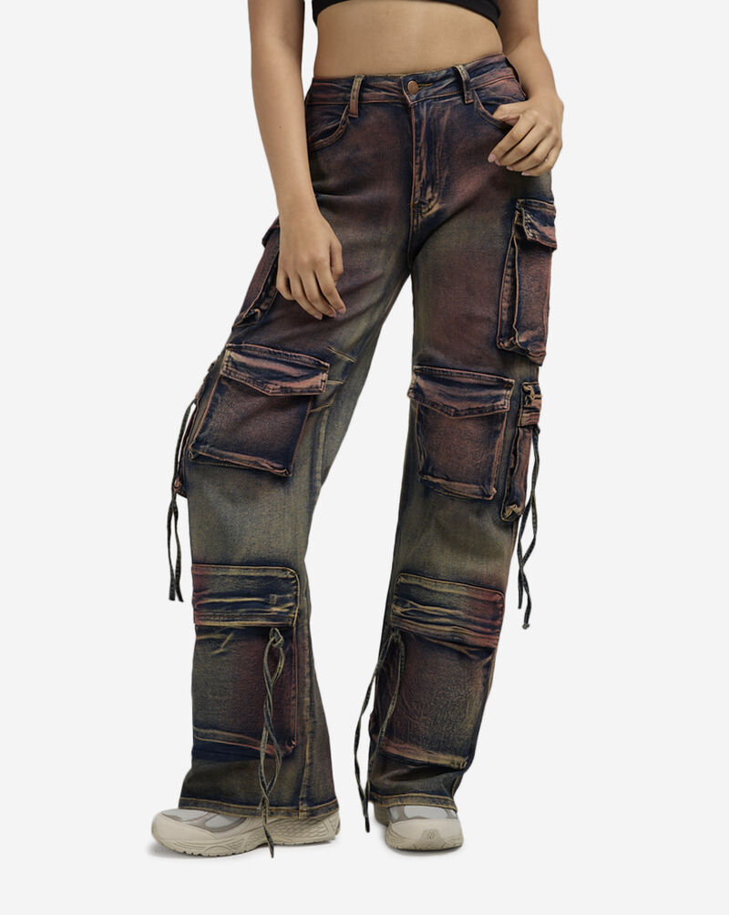 American Bazi Colored Washed Cargo Denim RJH-5914-PNK Pink 1