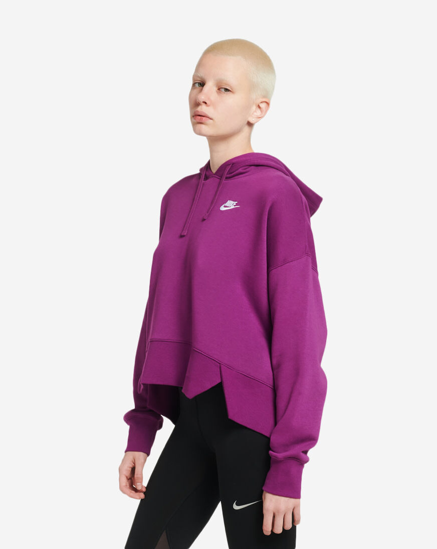 Purple nike sales cropped hoodie