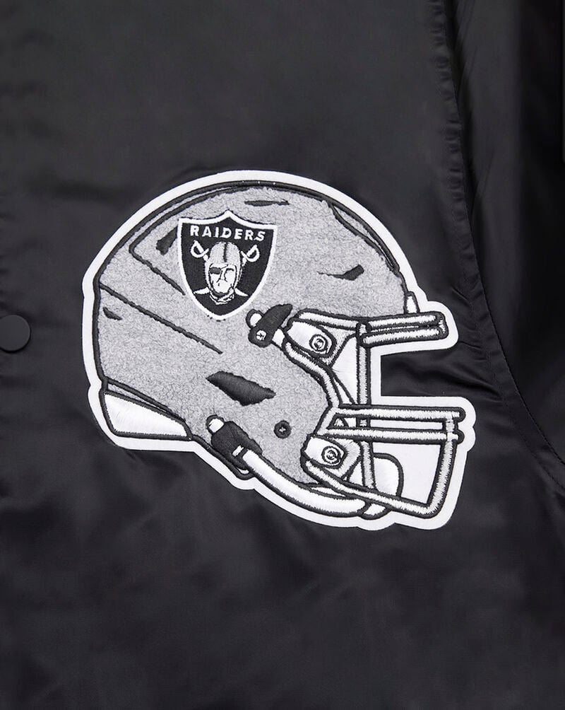 PRO STANDARD Las Vegas Raiders Mash Up Rib Satin Jacket FOR6410412-BGY Black 2