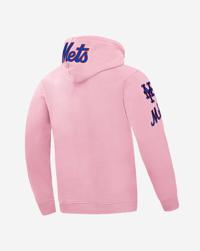 PRO STANDARD New York Mets Classic Chenille Double Knit Pull Over Hoodie  LNM531580-PNK Pink 3