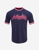 PRO STANDARD Atlanta Braves Classic Chenille Double Knit Tee  LAB131921-MDN Blue 1