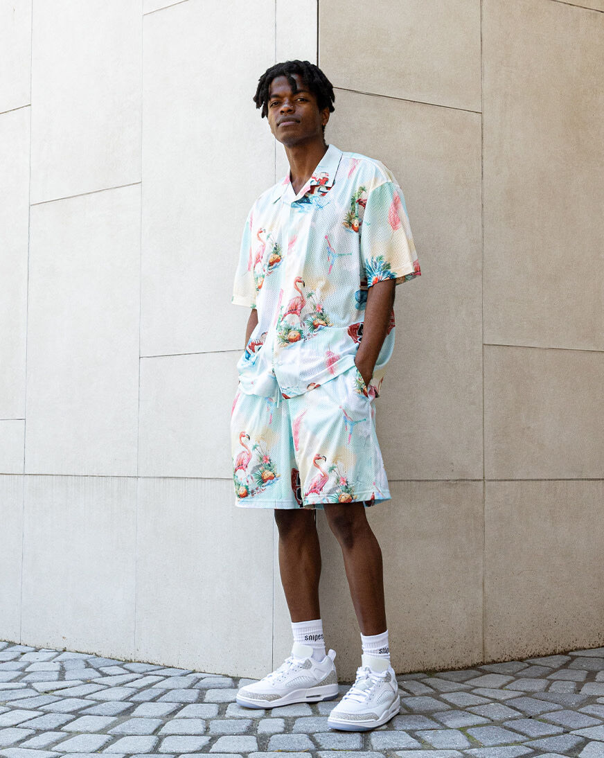 シャツ [NIKE] JORDAN PRINT CAMP TOP Shop Jordan Essentials Printed Camp Top IB3007-133 multi