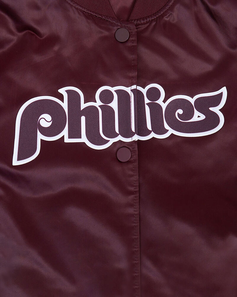 PRO STANDARD Philadelphia Phillies Classic Satin Jacket  LPHU34604-WNE Red 4