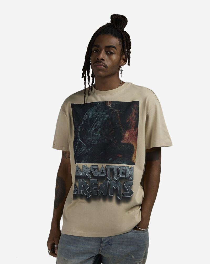 Forgotten Faces Forgotten Biker Tee FOFUS153-03872 Beige 1